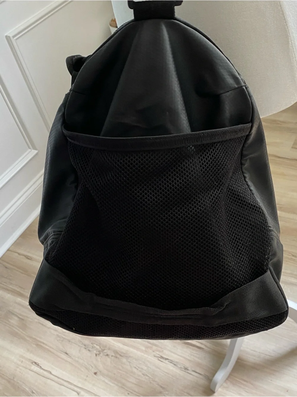 Nike Black Duffle Bag with White Swoosh